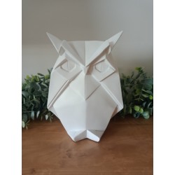 Hibou origami en céramique