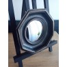 Miroir de sorcière octogonal noir et or ø18