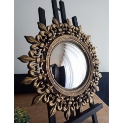 Miroir de sorcière soleil fleur de lys ø34,5 (taille L)