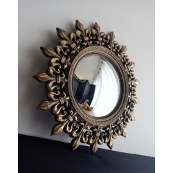Miroir de sorcière soleil fleur de lys ø34,5 (taille L)