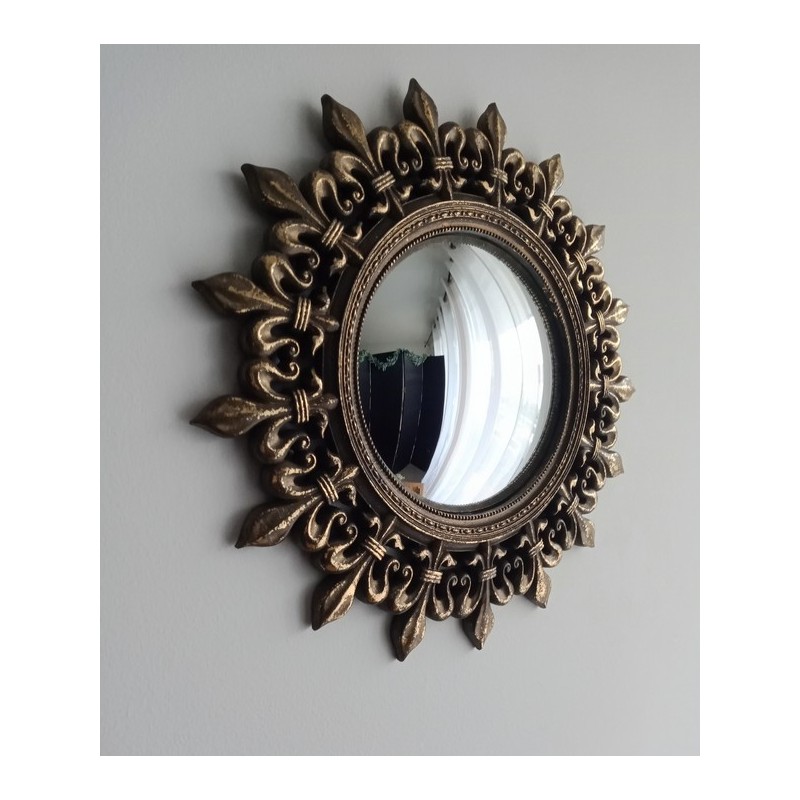 Miroir de sorcière soleil fleur de lys ø34,5 (taille L)