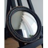 Miroir de sorcière style antique noir et or ø13