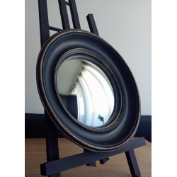 Miroir de sorcière coupole noir et or  ø26