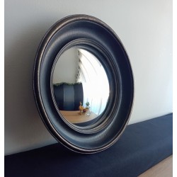 Miroir de sorcière coupole noir et or  ø26