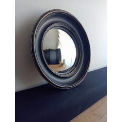 Miroir de sorcière coupole noir et or  ø26