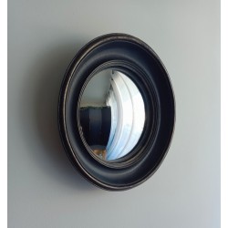 Miroir de sorcière coupole noir et or  ø26