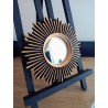 Miroir de sorcière soleil design noir et or ø20 (taille S)