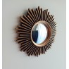 Miroir de sorcière soleil design noir et or ø20 (taille S)