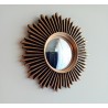 Miroir de sorcière soleil design noir et or ø20 (taille S)