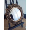 Miroir de sorcière soleil design noir et or ø30 (taille M)