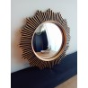 Miroir de sorcière soleil design noir et or ø30 (taille M)