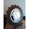 Miroir de sorcière soleil design noir et or ø44 (taille L)