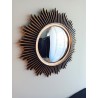 Miroir de sorcière soleil design noir et or ø44 (taille L)