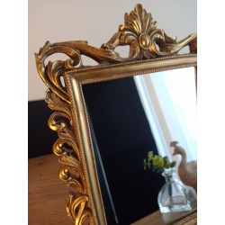 Miroir baroque teinte or à poser ou à crocher