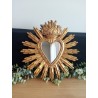 Miroir ex voto à rayons doré 28cm