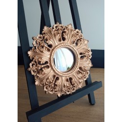 Miroir de sorcière fleur baroque cuivre ø20