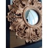 Miroir de sorcière fleur baroque cuivre ø20