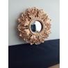 Miroir de sorcière fleur baroque cuivre ø20