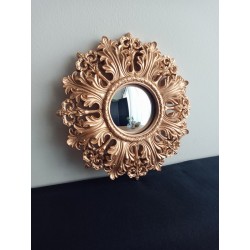 Miroir de sorcière fleur baroque cuivre ø20