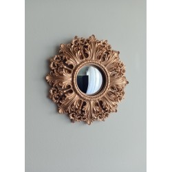 Miroir de sorcière fleur baroque cuivre ø20