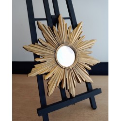 Miroir soleil doré ø29,5