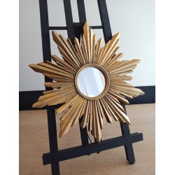 Miroir soleil doré ø29,5