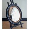 Miroir de sorcière ovale style Napoléon noir et or (Taille L)