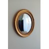 Miroir de sorcière ovale bord perlé or antique (Taille L)