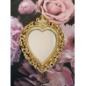 Miroir ex voto coeur couronne or