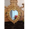 Miroir ex voto coeur couronne or