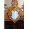 Miroir ex voto coeur couronne or