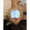 Miroir ex voto coeur couronne or