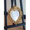 Miroir ex voto coeur couronne or