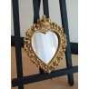 Miroir ex voto coeur couronne or