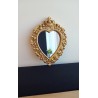 Miroir ex voto coeur couronne or