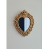 Miroir ex voto coeur couronne or