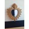 Miroir ex voto coeur style antique 30cm