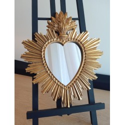 Miroir ex voto coeur soleil...