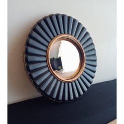 Miroir convexe rond fleur...