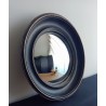 Miroir convexe coupole noir et or