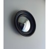 Miroir convexe coupole noir et or