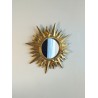 Miroir ex voto soleil étoilé doré ø21