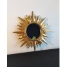 Miroir ex voto soleil étoilé doré ø21