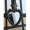 Miroir ex voto noir patine or