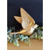 Décoration murale oiseau en vol doré grand modèle