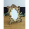 Cadre photo style baroque motifs floraux or effet antique