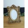 Cadre photo style baroque motifs floraux or effet antique