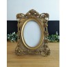 Cadre photo style baroque motifs floraux or effet antique