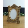 Cadre photo style baroque motifs floraux or effet antique