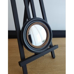 Miroir de sorcière rond bord perlé or ø18 (Taille S)